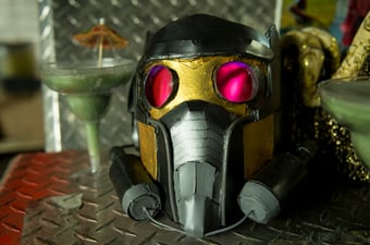 Cosplay helmet and props