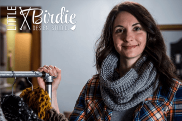 Tori Tedesco knitter and designer of Little Birdie Design Studio