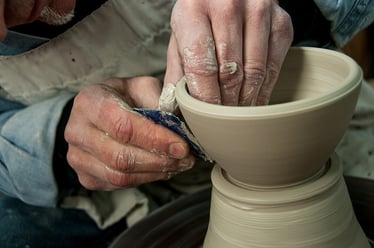 Ceramicist Pottery Maker Throwing Clay