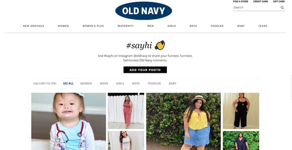 old navy instagram feed