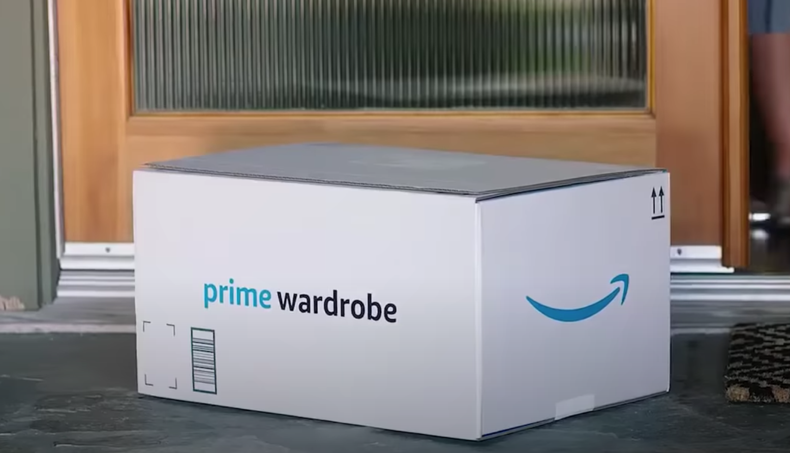 Amazon prime box with wardrobe branding